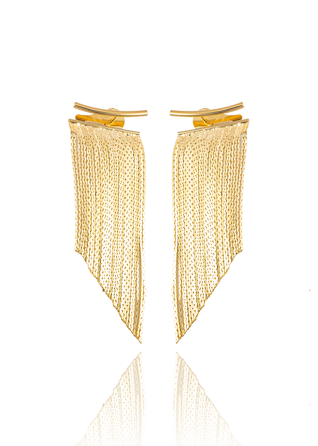 Long Tassel Fringe Chandelier Earrings Stud Earrings (K278)