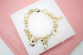 18K Gold Filled Nature, Fairy, Heart, Girl Boy Charms Bracelet (I405)