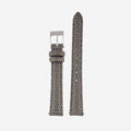 Gray Leather Watch Strap, Silver Clasp