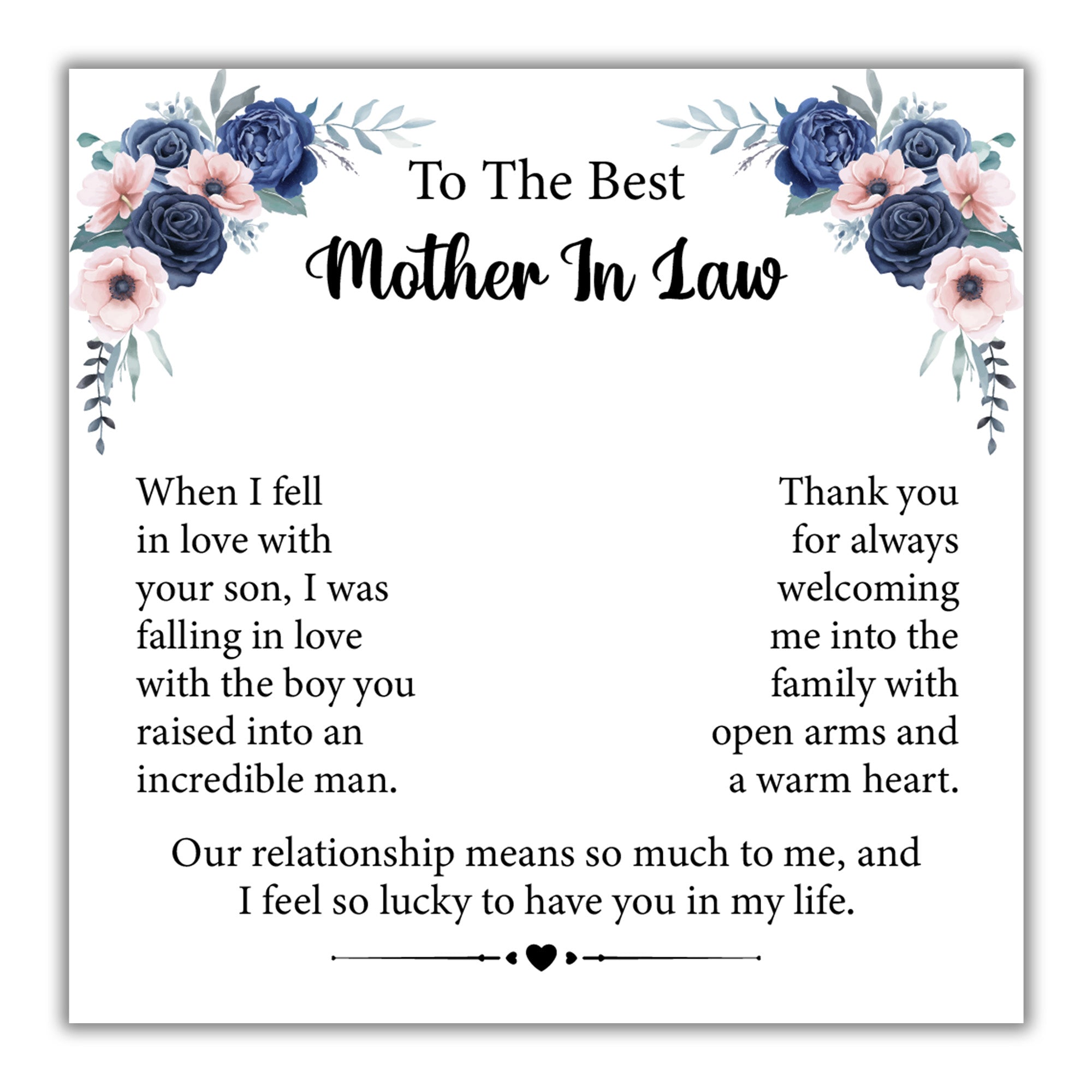 TRYNDI™ To My Best Mother in Law Love Knot Necklace With Authentic Swarovski Crystals