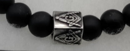 MEN'S ONYX MASONIC BRACELET