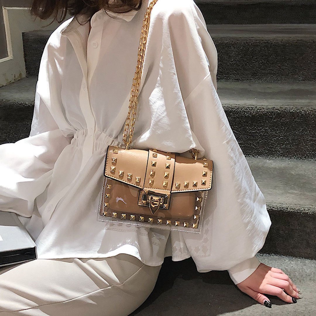Betty Shoulder Bag -Clear/Tan
