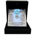 TRYNDI™ To My Beautiful Bonus Daughter Floating Heart Necklace With Authentic Swarovski Crystals